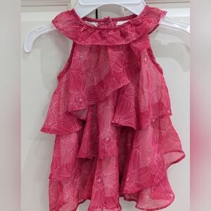 5/$35 Calvin Klein Jeans Pink Ruffle Dress Size 2